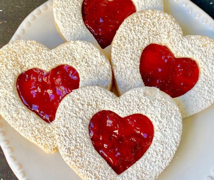 Biscoitos Linzer de Amêndoa, Uma Verdadeira Obra de Arte!