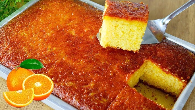 Bolo de Laranja Fofinho e Molhadinho sem Farinha e sem Leite